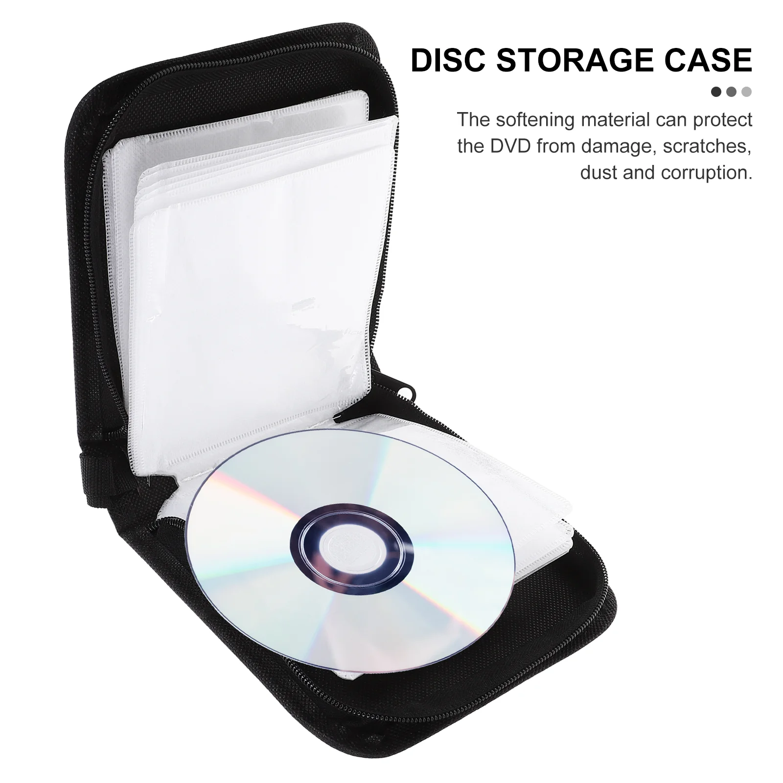 Cd Case Holder Dvd Storage Box ganizer With Zipper Closure Hard Disc Bags Cases Blue Color Cd Binder Cd Holder Car - Image 4