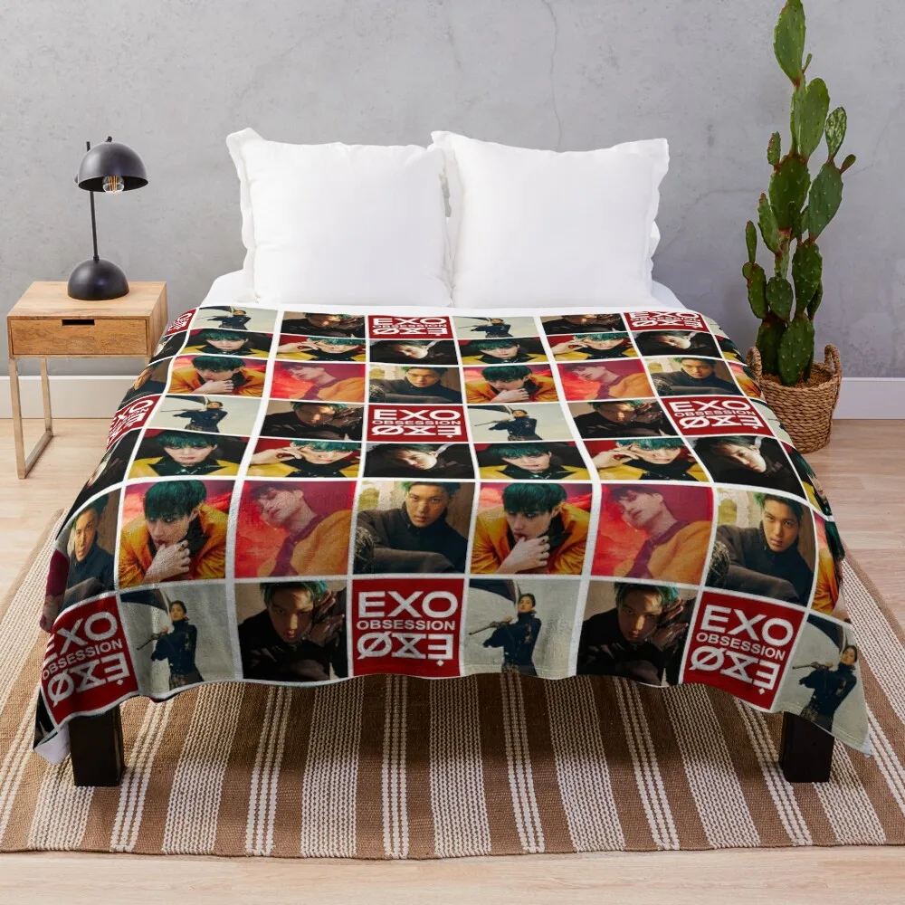 

EXO - Kai Throw Blanket Bed Fashionable Blanket Vintage Blanket