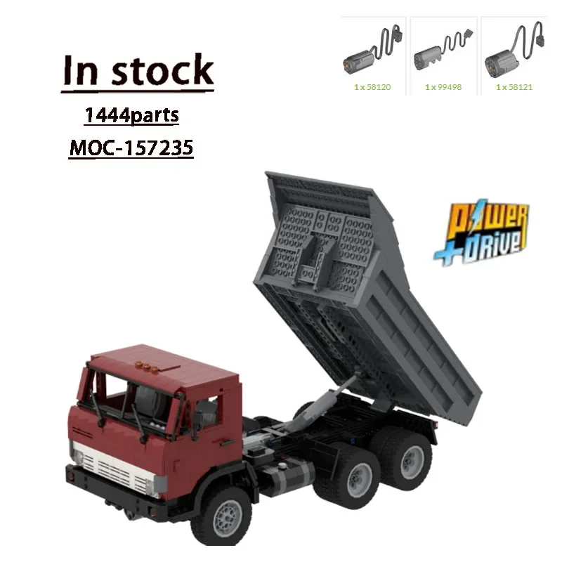 

MOC-157235 City Cargo Transport Truck Building Block Model 1444 Parts MOC Creative Boy Kids Christmas Building Block Toy Gift