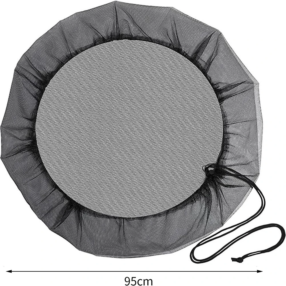 4pcs 95CM Outdoor Mesh Cover Netting For Rain Barrels Water Collection Buckets Cover Water Tank Protection Garden Supplies