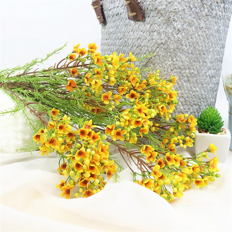 5-teiliges Set Künstliche Winterblumen aus Seide für Wohnzimmerdekoration, Hochzeitssträuße, Party-Tischdekoration, Blumenarrangements – Detail 6
