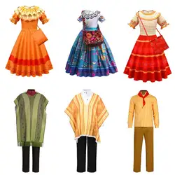 Children Toddler Mirabel Madrigal Dress Summer Virgin Children Princess Charm Dress Bruno Camilo Cosplay Anime Costume