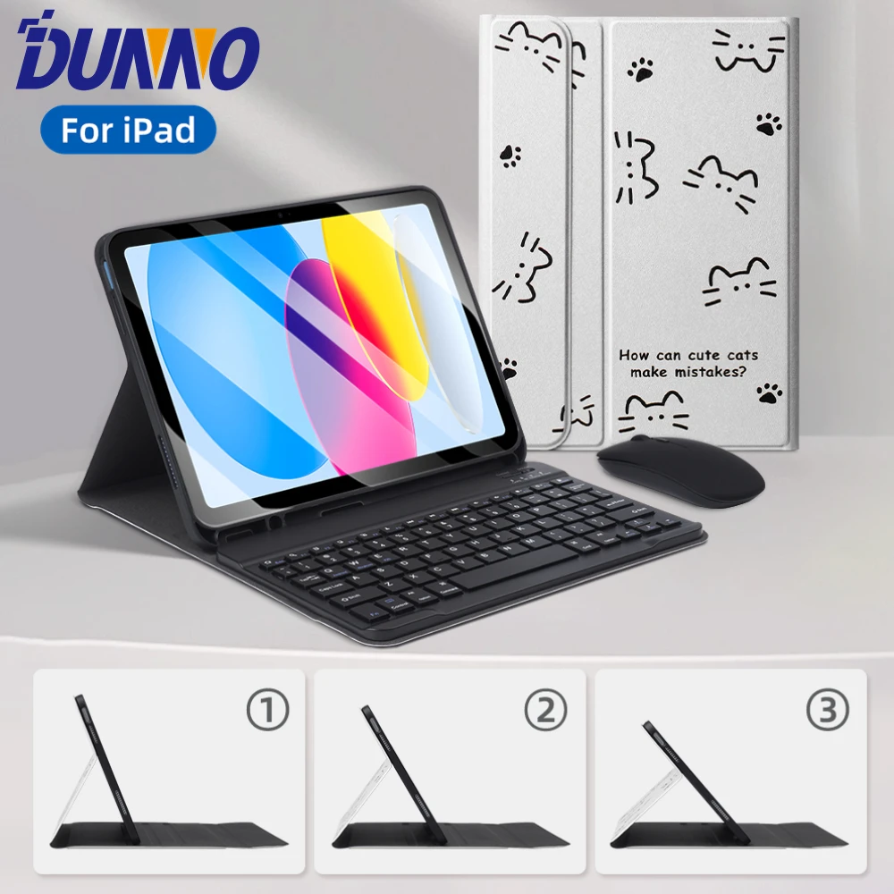 

Tablet Keyboard For ipad 11th a16 case 10th Generation 10.2 7 8 9th Cover Pro Air 13 11 M3 M2 M4 M5 Pro 12.9in Shockproof Cover