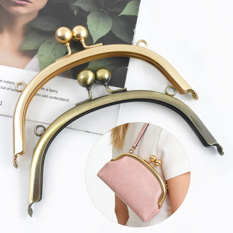Deepeel 1/2/4Pcs 6.5cm Metal Bag Handles Smooth Purse Frame Women Handbag Wallet Frames DIY Handmade Bags Parts Accessories