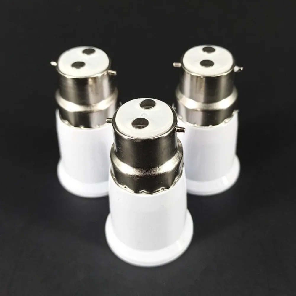 B22 To E27 LED Lamp Adapter Long Lasting Edison Screw B22 To E27 Adapter Anti Burning Heat Resistant Lamp Base Holder Converter