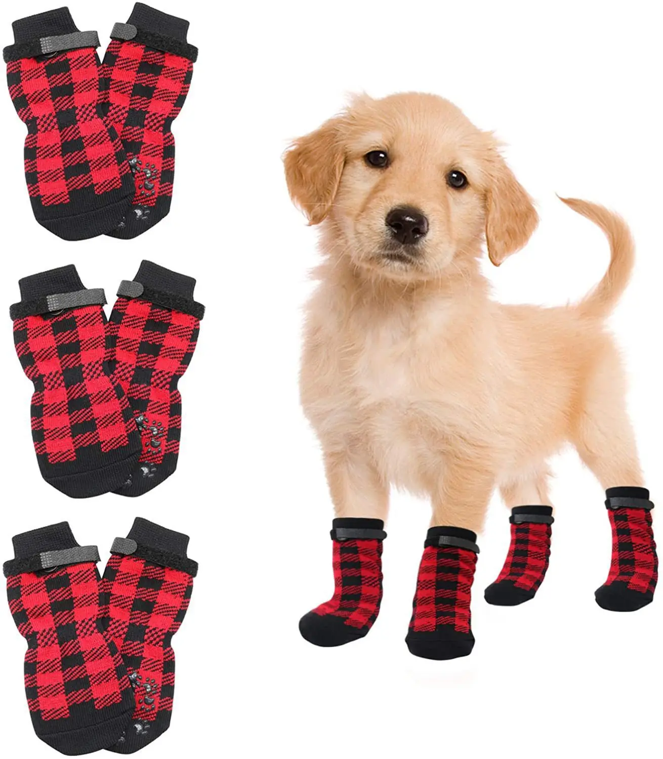 Popular pet socks, foot covers, cat and dog socks, outdoor anti slip and waterproof shoes, socks, large and small dog shoes