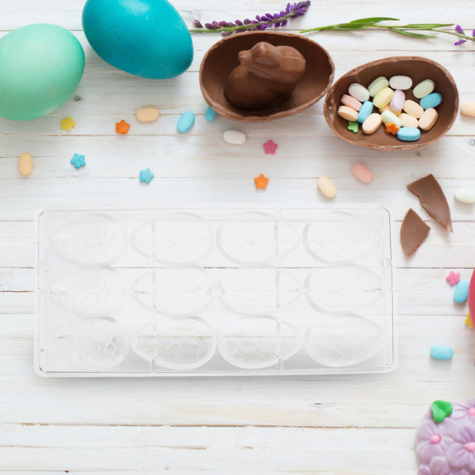 

1Pc Smooth Texture Easter Egg Chocolate Mold, Easy Demolding Reusable Baking Mold Tool, Perfect for DIY Chocolates