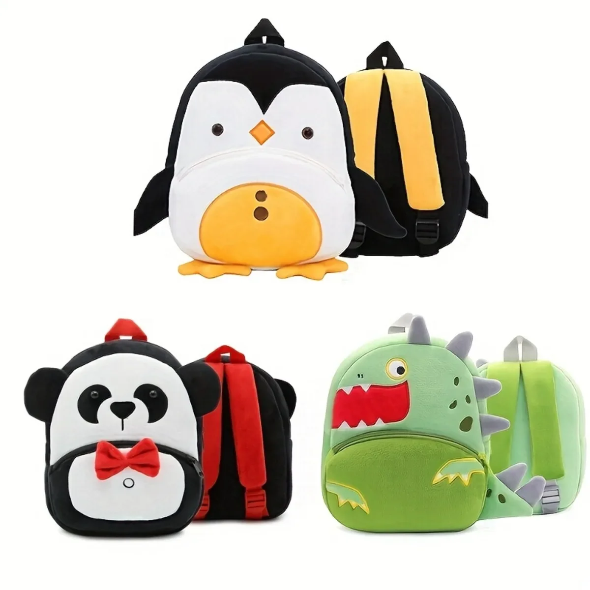 Baby Bags Cute Dinasour Penguine Panda Plush Kid Backpack Animals Cartoon Children School Bags Kindergarten Birthday Gift