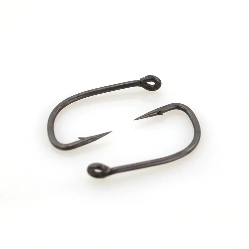 Hirisi 15pcs PTFE Coated High Carbon Steel Barbed Fish Hook With Eye Carp Fishing Accessories X702