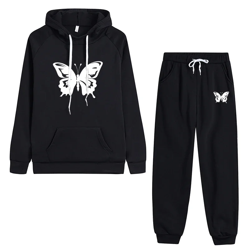 

Sports Quality Casual Hot Sales Fashion Woman Two Piece Set Daily Hoodie Jogging Printing Women's Tracksuit Clothing Comfort Set