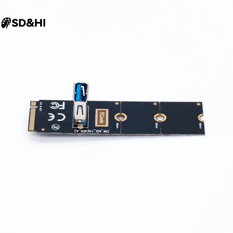 1Pcs Mining Pcie Riser Card NGFF M.2 To USB3.0 PCI-E X16 Slot Transfer Card VGA Extension Cable Adapter DIY Accessories