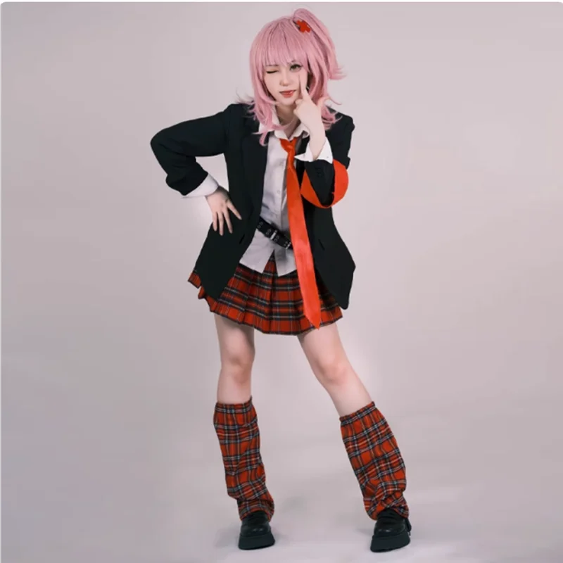 Meninas anime shugo chara cosplay trajes hinamori amu cosplay kostume jk uniforme escolar roupas de festa de halloween