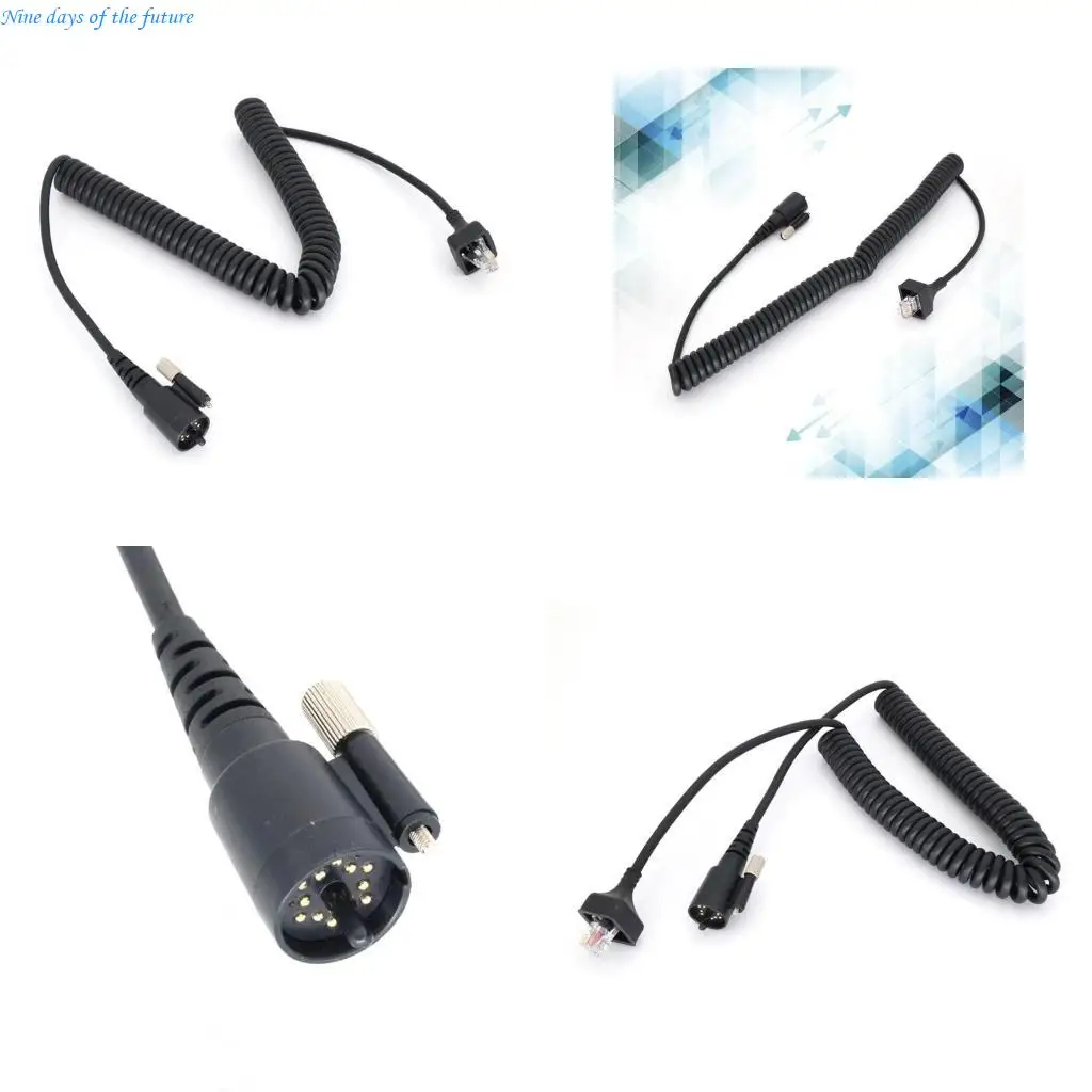 Handheld Speaker Mic Cable Spring Line for TK-790 TK-890 TK-5710 TK-5810 Walkie E65A
