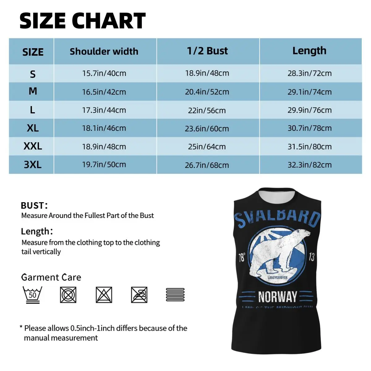 Svalbard Polar Bear Midnight Sun In Norway Men Printed Sleeveless T-shirt Casual Hip Hop Street Style Beach Holiday Tank Tops
