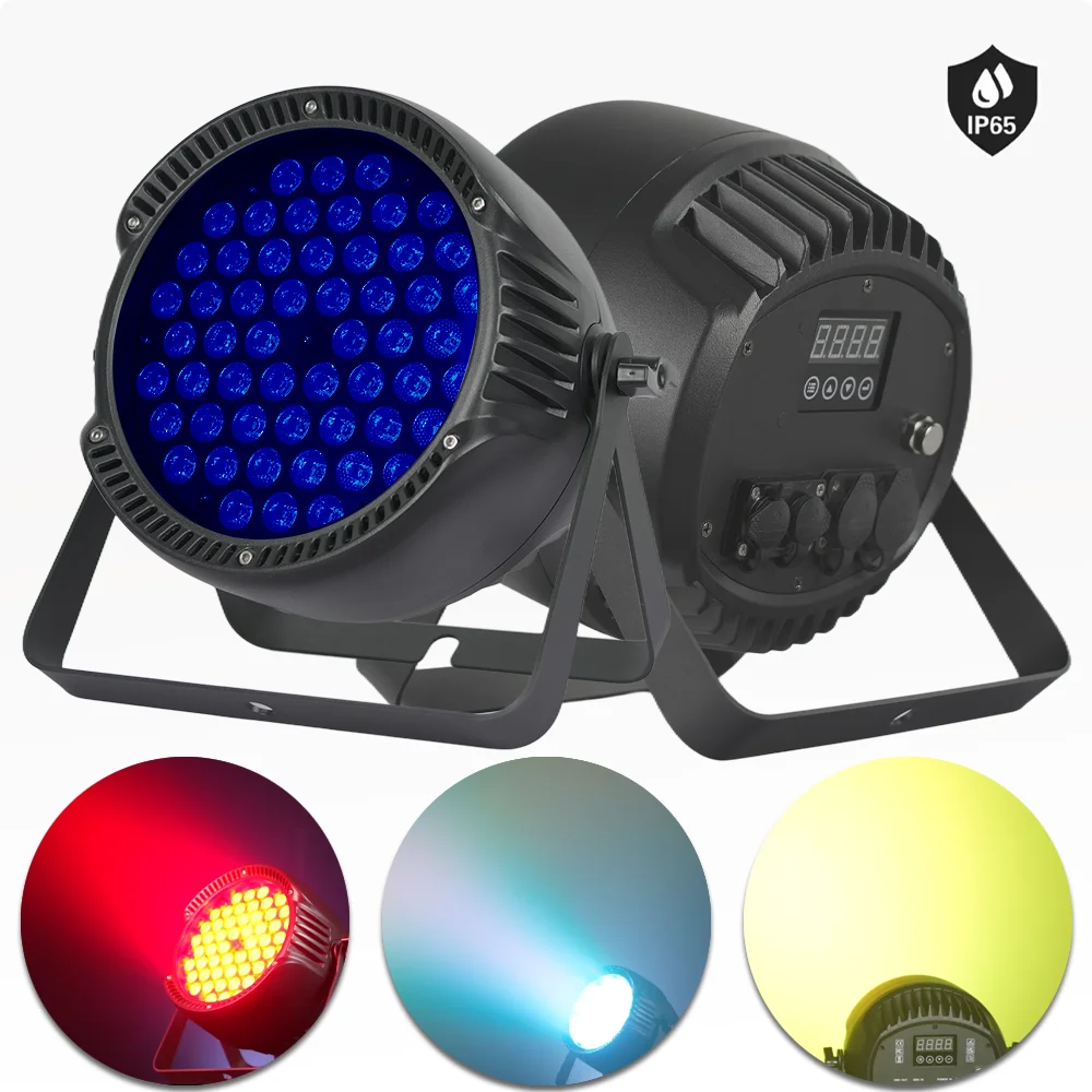 

54X3W RGB LED Waterproof Par light outdoor use with wash strobe effect DMX512 For DJ Disco party wedding holiday bar club