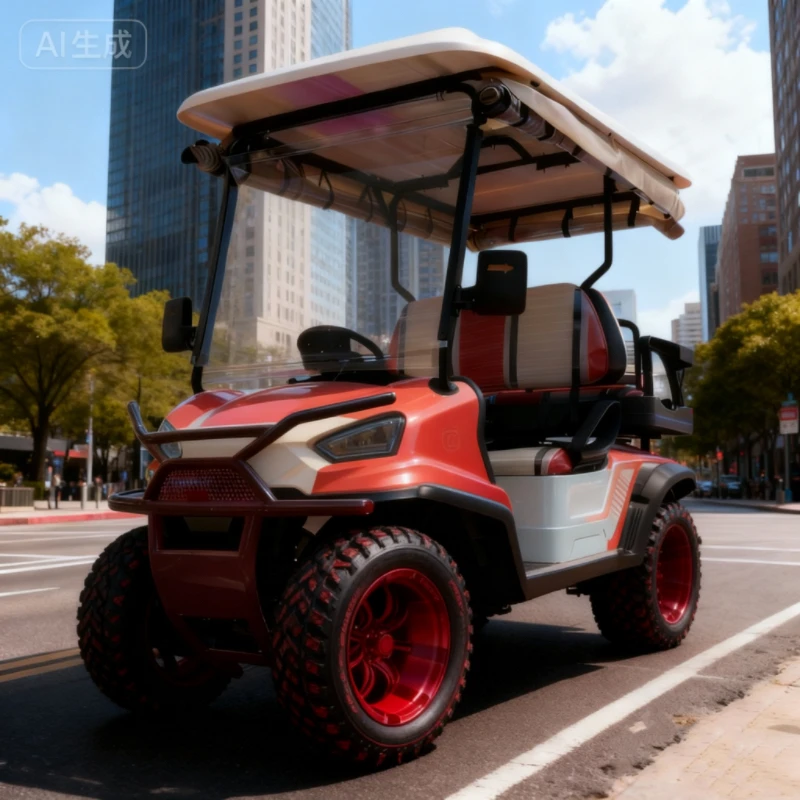 عربة جولف كهربائية صديقة للبيئة بمقعدين 2/4/6/8، محرك واحد 48 فولت 5000 وات، عربة جولف كهربائية هادئة
