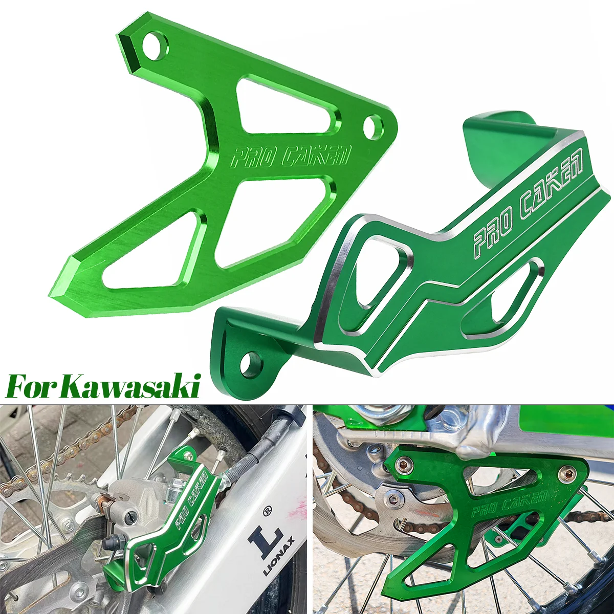 

For Kawasaki KX KLX KX250F KX450F KX450 KLX450R KXF 250 450 KX 250F 450F Motorcycle CNC Rear Brake Disc Caliper Guard Protector