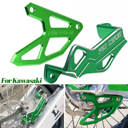 Para Kawasaki KX KLX KX250F KX450F KX450 KLX450R KXF 250 450 KX 250F 450F Protector de pinza de disco de freno trasero CNC para motocicleta