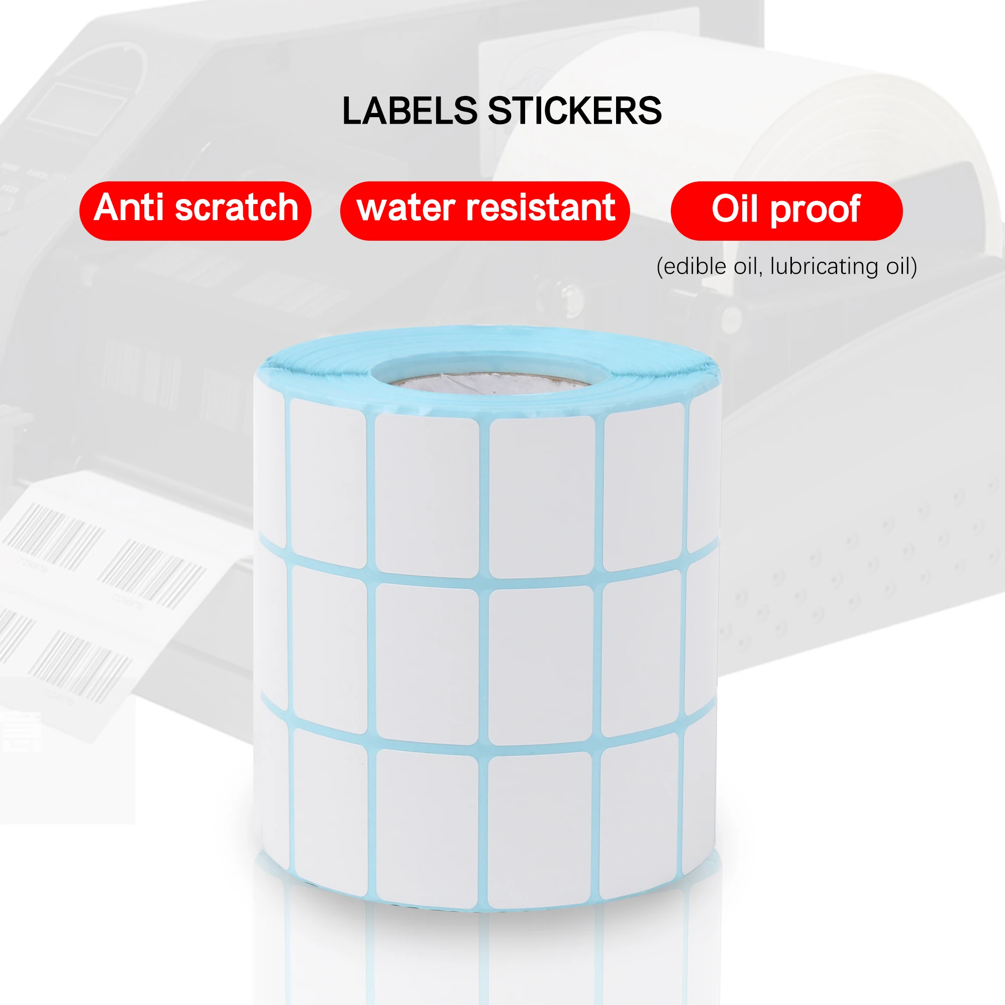 BQLZR 5000Pcs Direct Thermal Label Sticker for Supermarket Shelves 1.18