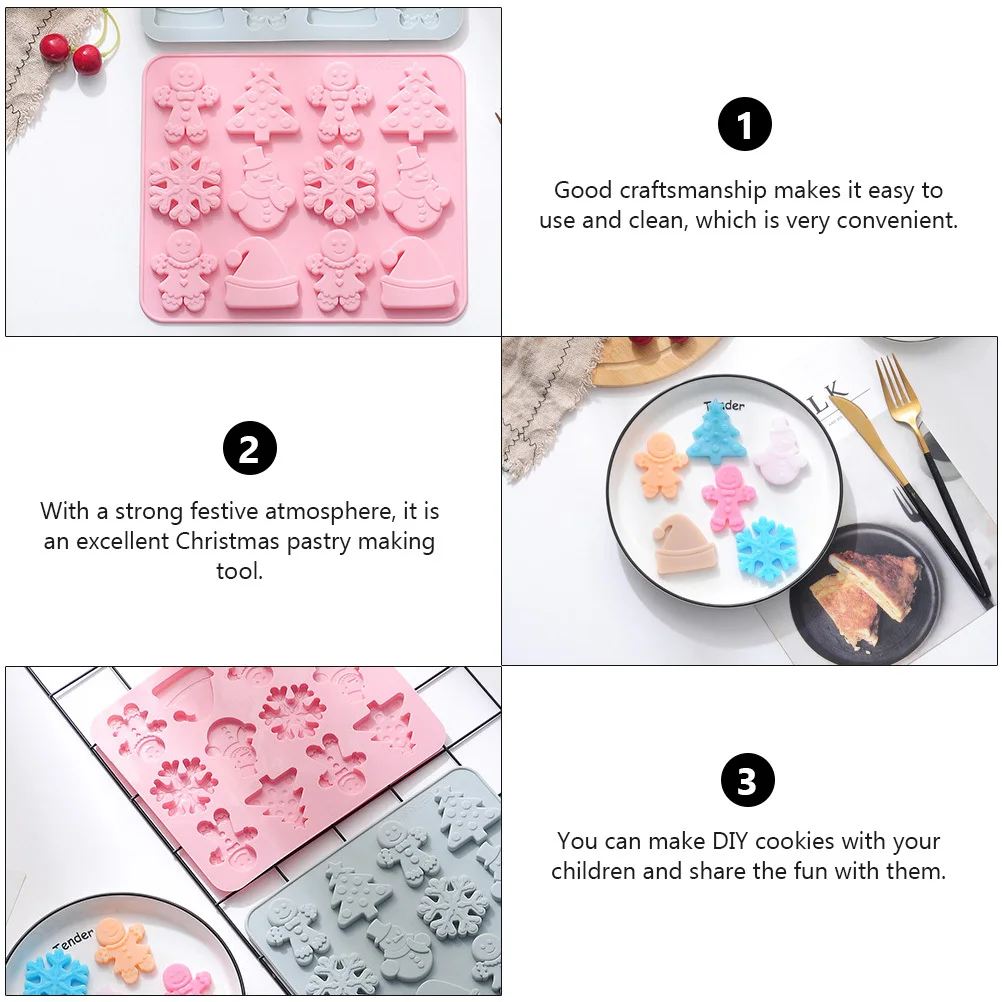 

1Pcs Christmas Theme Silicone Biscuit Baking Mold Candy Decor DIY Cake Letter Mold Baking Silicone Mould Cake Mould