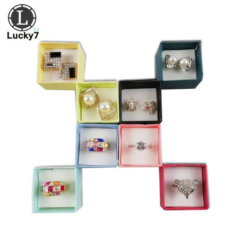 Cloud Paper Ring Box 4*4*3cm High Quality Jewelry Organizer Box Rings Storage Box Small Gift Box For Rings Earrings 9 Colors