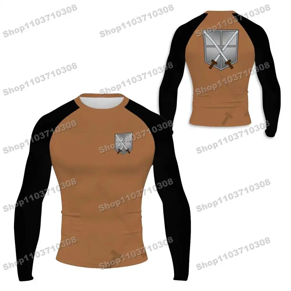 M1th Various mythical heroes Long Sleeve Jersey Beach Shirts Swimwear Diving Gym Shorts MMA BJJ Men Jiu Jitsu Fitness Sets