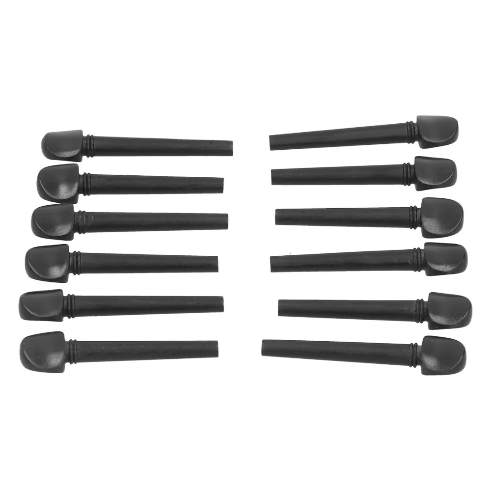  12 قطعة خشب الأبنوس أوتاد ضبط الأبنوس أوتاد خشبية ضبط استبدال أوتاد ضبط الكمان عين السمكة #3