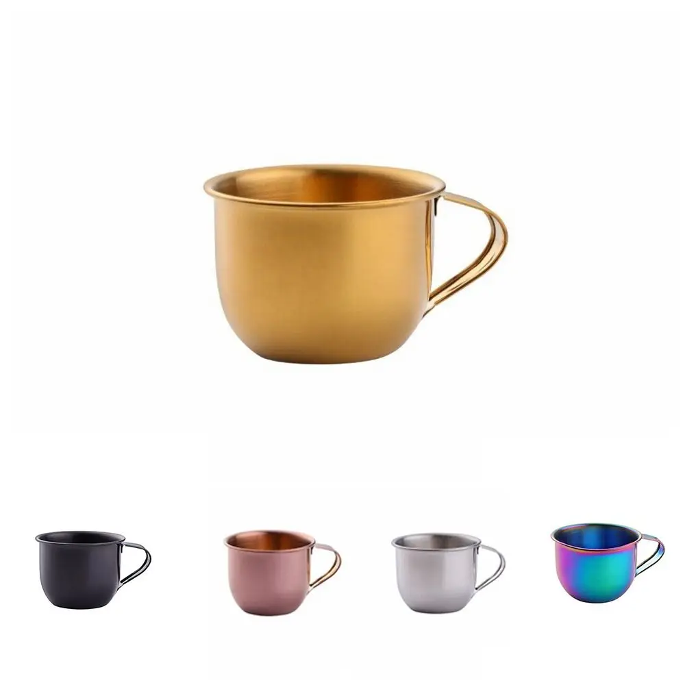 

Новая чайная чашка из нержавеющей стали 304 с ручкой, 60 мл, чашка для сока, мини-ликер в корейском стиле