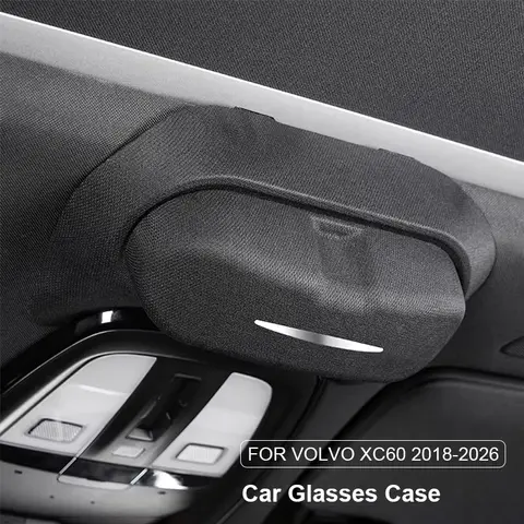 Car Glasses Case Holder Roof Glasses Clip Sunglasses Storage Box for Volvo XC60 2018-2026 Interior Accessories Black Beige