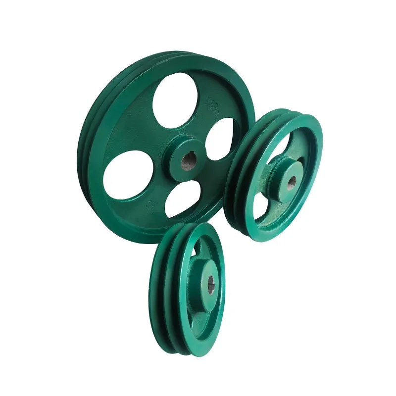 B2 Diameter 380-405 Triangular Belt Wheel Type B Double Groove Outside Cast Iron Motor Belt Disk Motor Accessories Customized