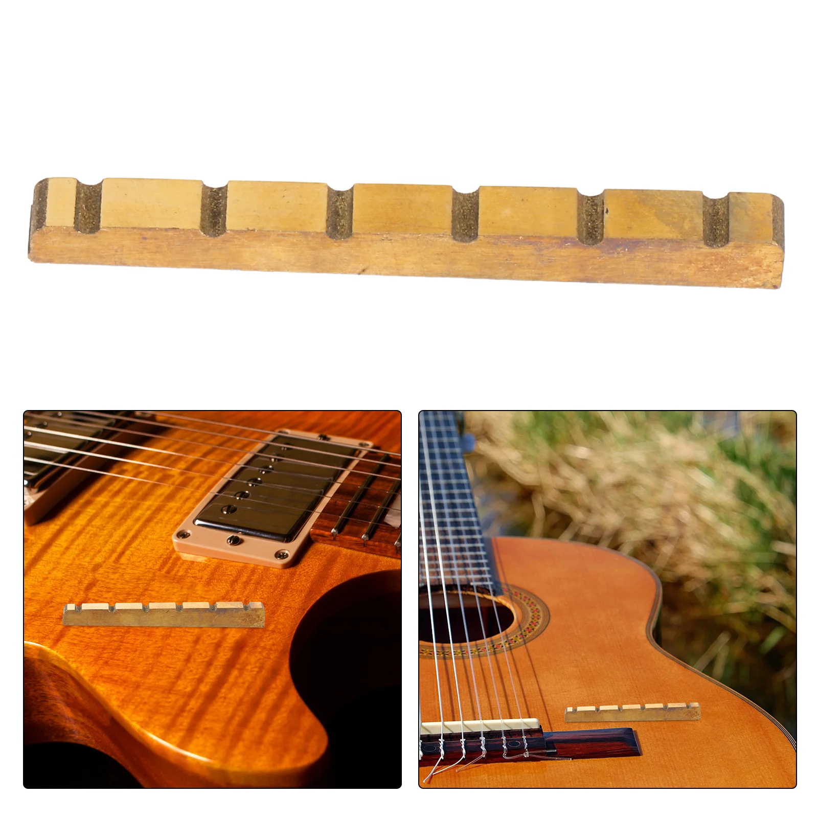 

Copper Pillow Guitar Nut Upper Acoustic Parts Bridge Replacement Slotted Accessories