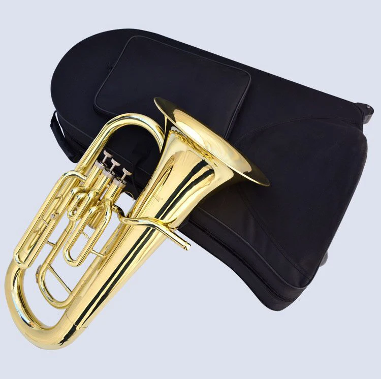 Factory Price Gold Lacquer  Brass Bb Professional  Euphonium Compensating