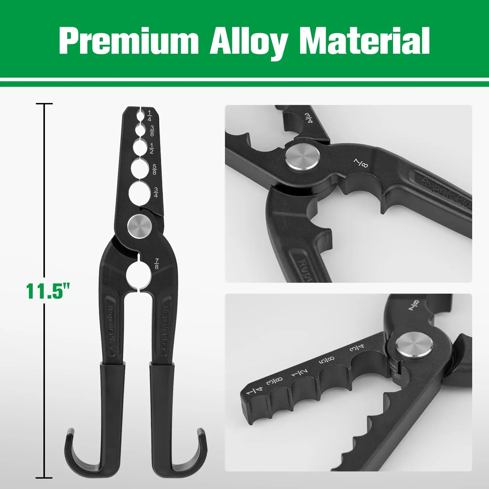 CT-301 Manual Copper Pipe Round Pliers for Copper/Aluminum Tubes-6-hole 1/4