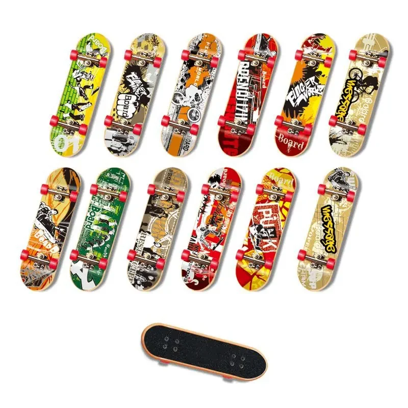 Giocattoli da dito per bambini Mini Skateboard da dito Giocattoli creativi con punta delle dita Bomboniera per regali di compleanno per ragazze dei ragazzi