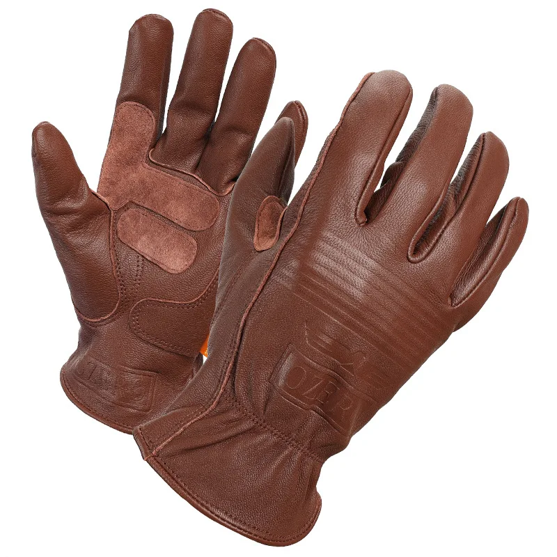 Sheepskin Men's Retro Motorcycle and Bike Riding Gloves Fashionable and Versatile the Best Choice for Cycling and Driving Gloves