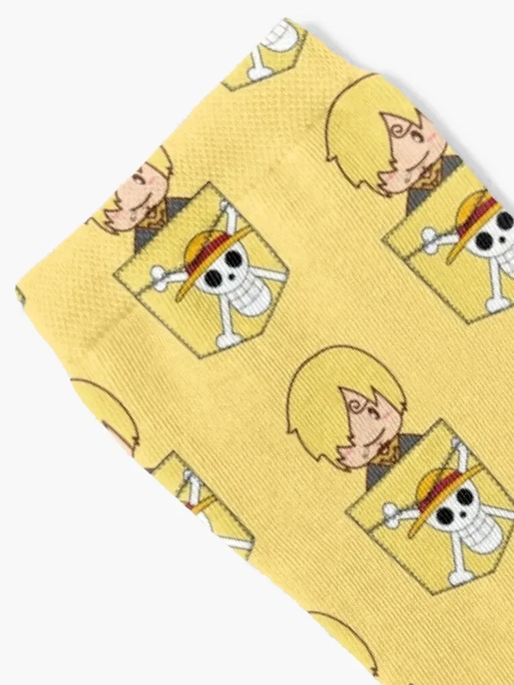 Pirate Skull Sanji in pocket Pouchie Shirt Socks christmass gift Wholesale Men's Socks Men's Women's