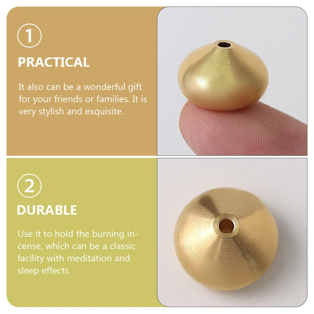 

8pcs Copper Burner Exquisite Desktop Holder Home Office Decor Small Base Household Ornament Unique Craftsmanship Elegant Design