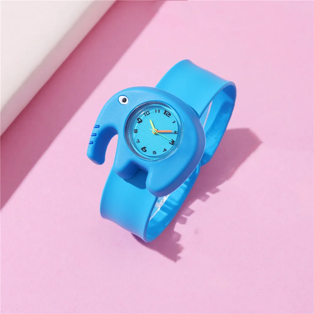 Gray shark Animals Patterns Personality children Watch Kid Clock Silicone Wristwatch For Student