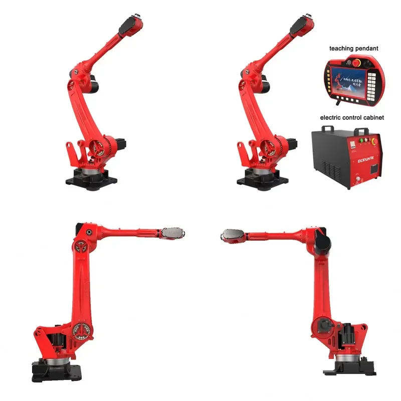 Custom industrial robot solution with 6-axis configuration PLC integrated vision system for production line servo electric