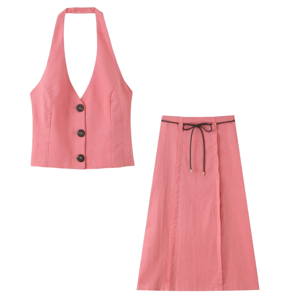 Рисунок 6 - Женский льняной костюм с открытой спиной для отдыха