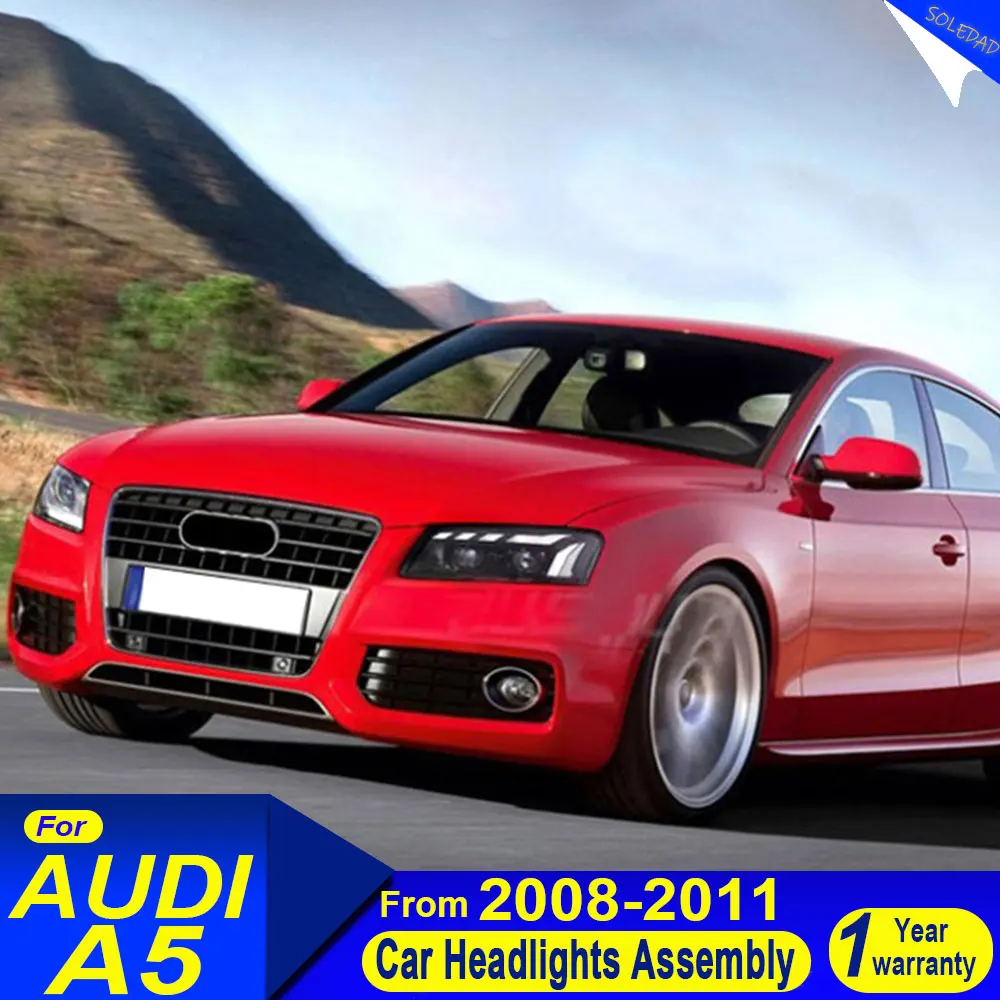 

Car headlights for Audi A5 LED Headlight Projector Lens 2008-2011 Animation S5 DRL Dynamic Signal Reverese Automotive Accessory