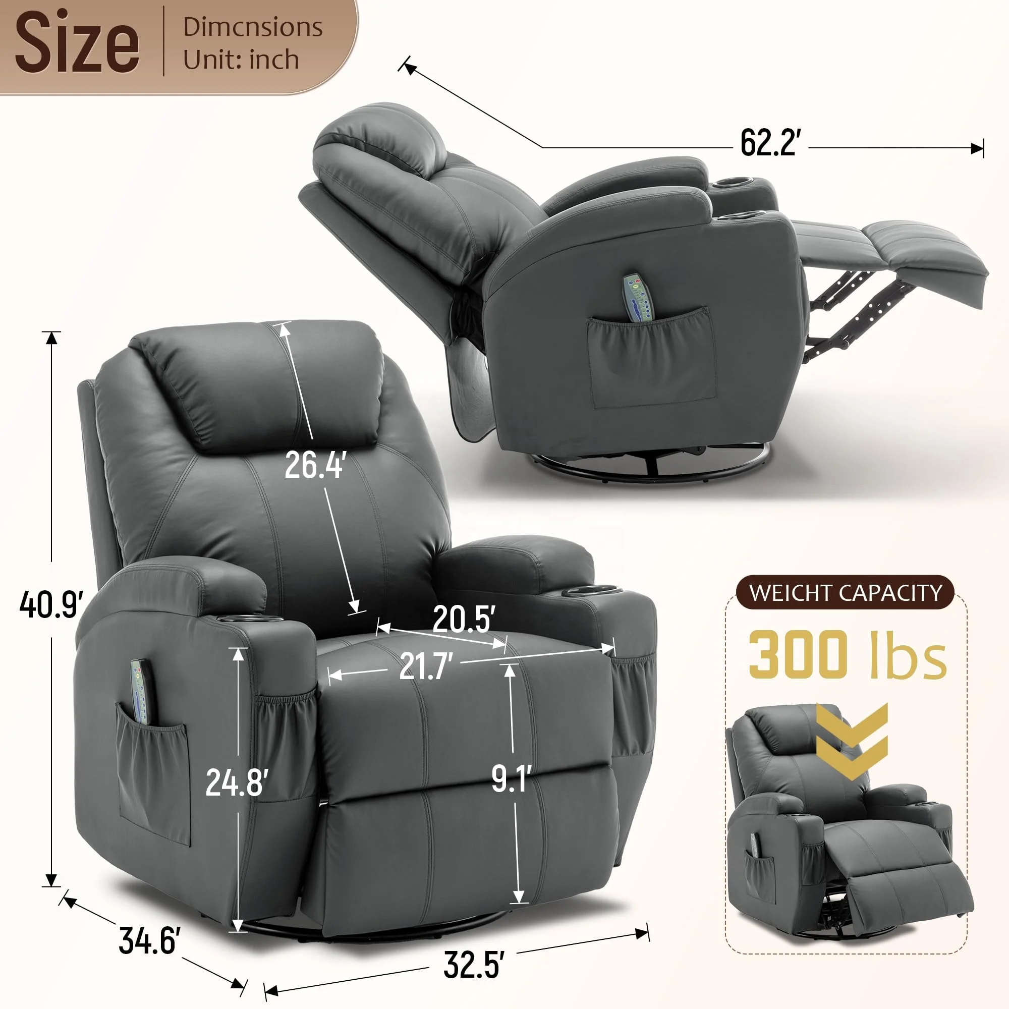 Hot Electric Power Lift Recliner Chair Lift Chair Living Room Sofas Massage Leather Recliner Sofa Reclinable Elderly Chair