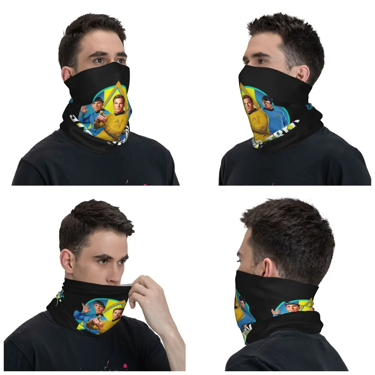 Stars Treks Retro Bandana Neck Cover Printed Face Scarf Warm Cycling Scarf Outdoor Sports for Men Women Adult Breathable