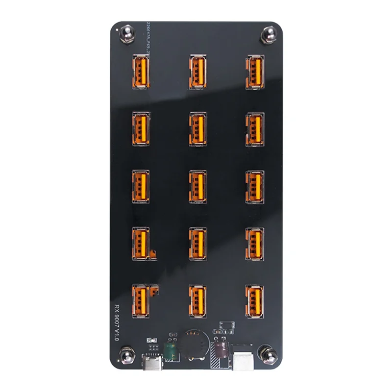 N95R 15 Port Transparent Design Micro-USB Atmosphere Night Light Power Supply Base