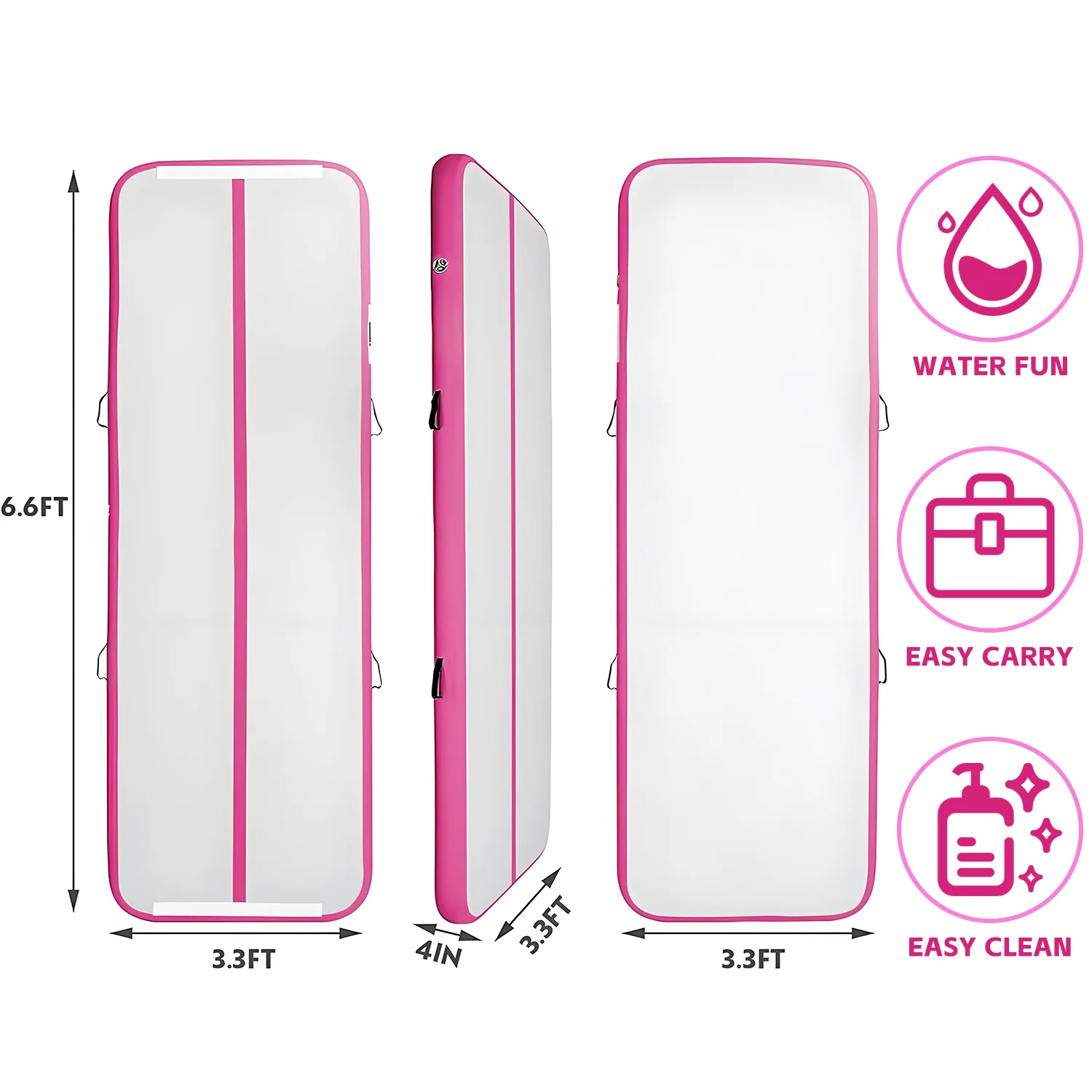Inflatable Air Gymnastics Mat Custom Size PVC Tumbling Air Track Mat for Home Training Yoga Cheerleading Gym Exercise