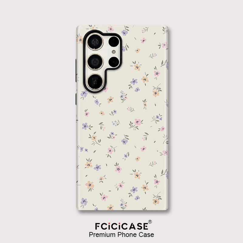 Fcicicase Fashion Flower Print Phone Case For Samsung Galaxy S26 Edge S26 Plus S26+ Ultra Shockproof Matte Acrylic Back Hoesje