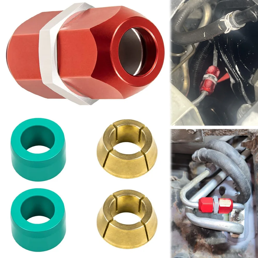 800-641 Line Splice Connector Splicer Coupler For 3/8'' Aluminum Lines, A/C Air Conditioning Repair Splice Connector