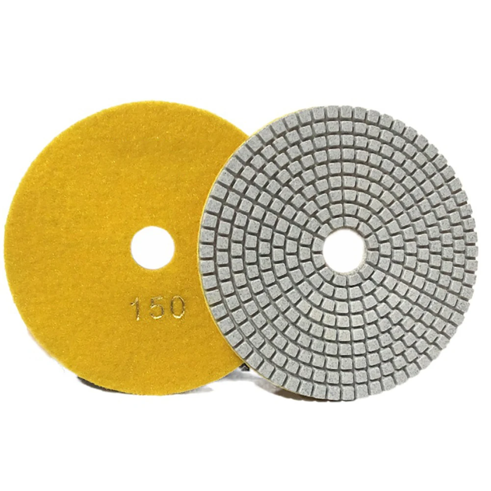 1pc 5In 125mm Diamond Polishing Pad Flexible Grinding Disc Granite Marble Concrete 30/50/100/150/500/800/1000/1500/2000/3000Grit