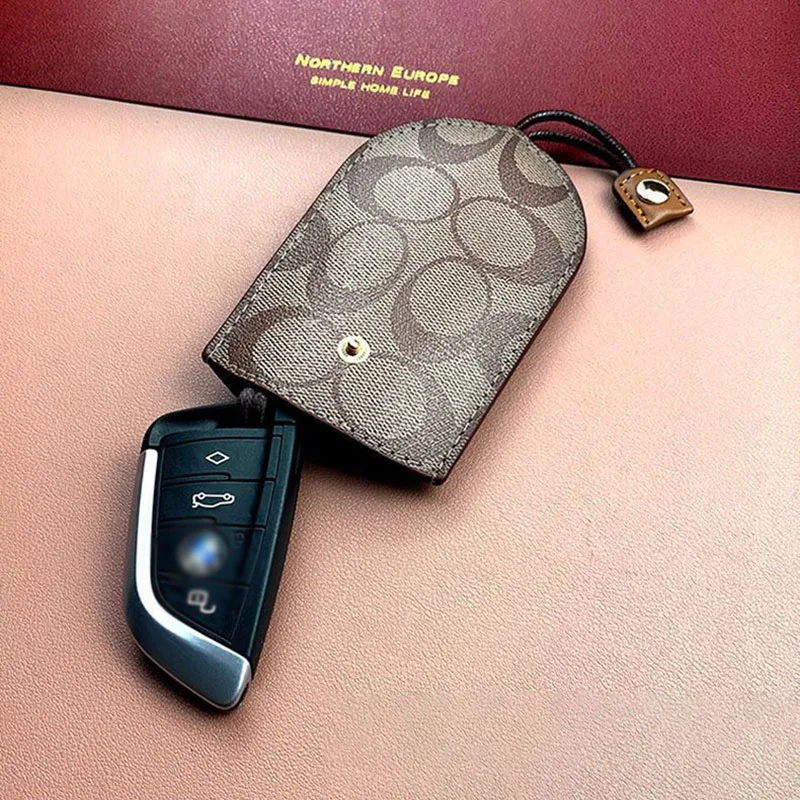 Fashion simple new men's and women's multi-function key bag Fashion retro car key bag remote control storage bag