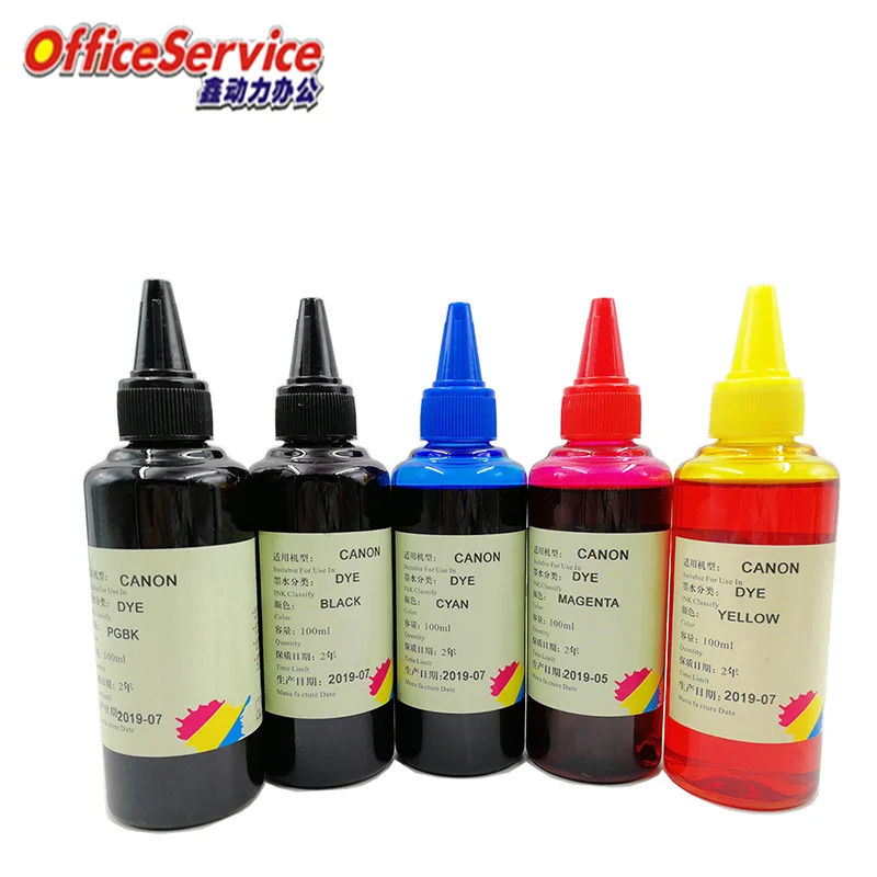 100ML Universa Refill Dye ink kit for Canon TS702 TR7520 TS704 TR7540 TR8540 TS705 TS8260 TS8350 TS9150 TS9120 Inkjet Printer